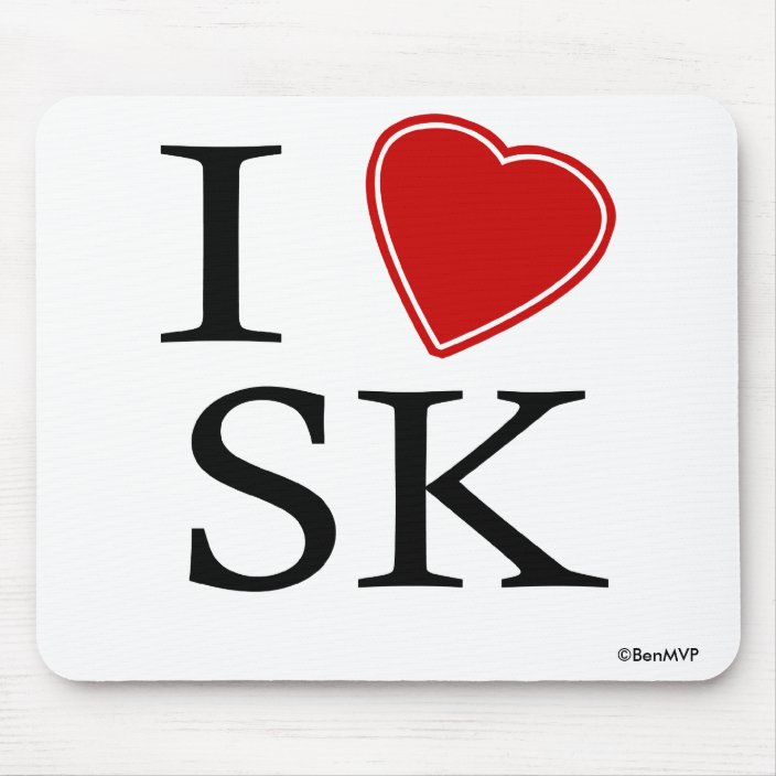 I Love South Korea Mouse Pad