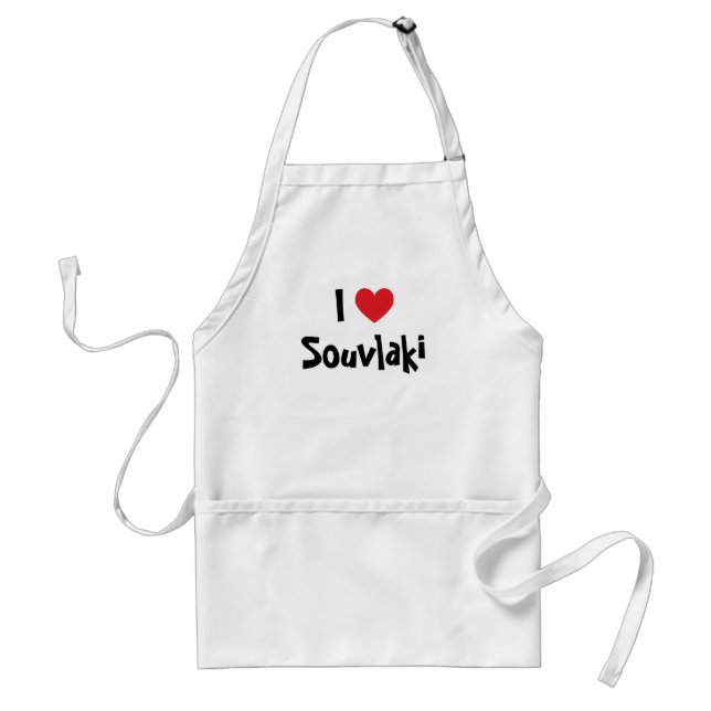 I Love Souvlaki Adult Apron (Front)
