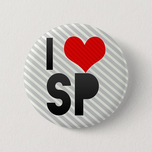I Love SP Pinback Button (Front)
