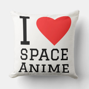 I love space anime throw pillow