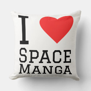 I love space manga throw pillow