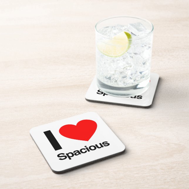 i love spacious beverage coaster (Right Side)