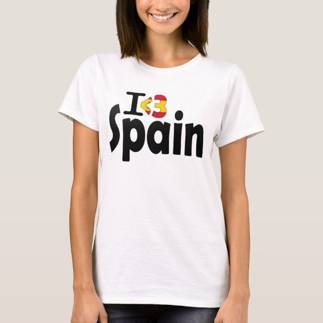 I Love Spain Flag T-shirt (Front)