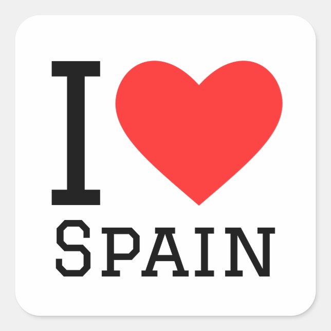 I love spain square sticker (Front)
