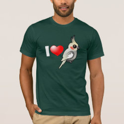 I Love Spangled Cockatiels Men's Basic American Apparel T-Shirt