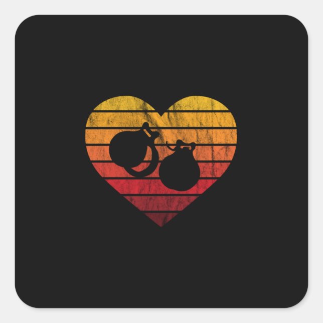 I Love Spanish Music With Castanets Square Sticker (Front)
