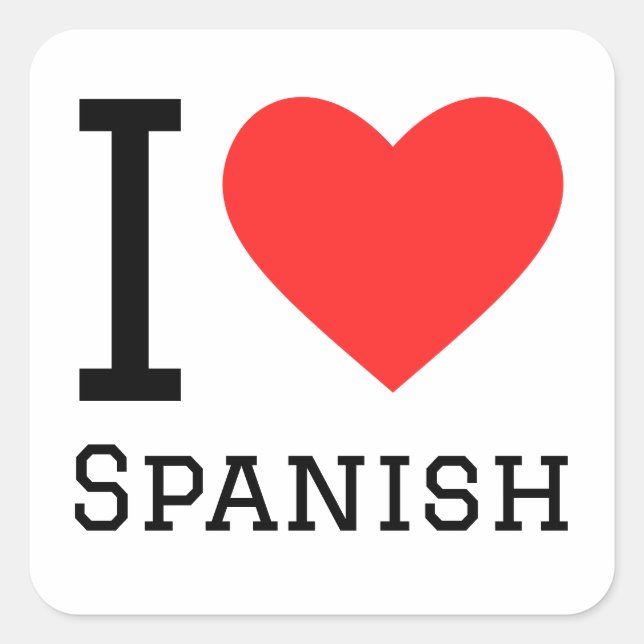 I love spanish square sticker (Front)