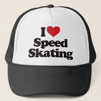 I Love Speed Skating Trucker Hat