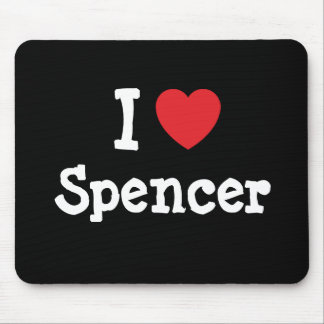 I love Spencer heart custom personalized Mouse Pad