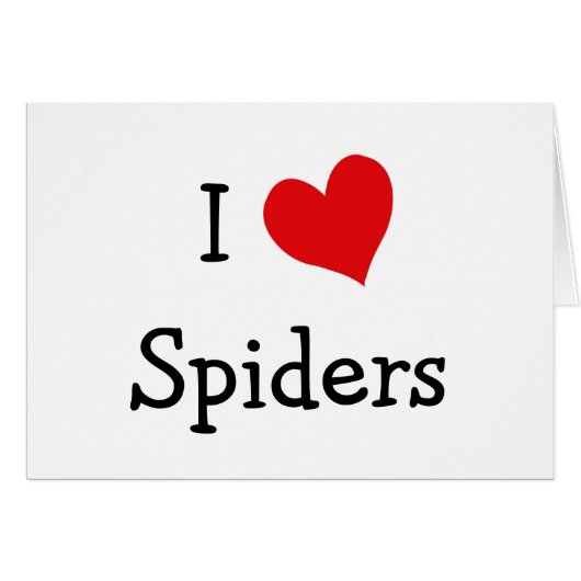 I Love Spiders Cards (Front Horizontal)