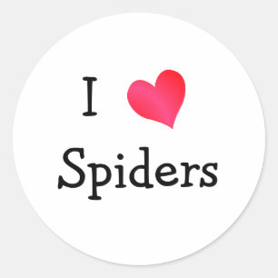 I Love Spiders Classic Round Sticker