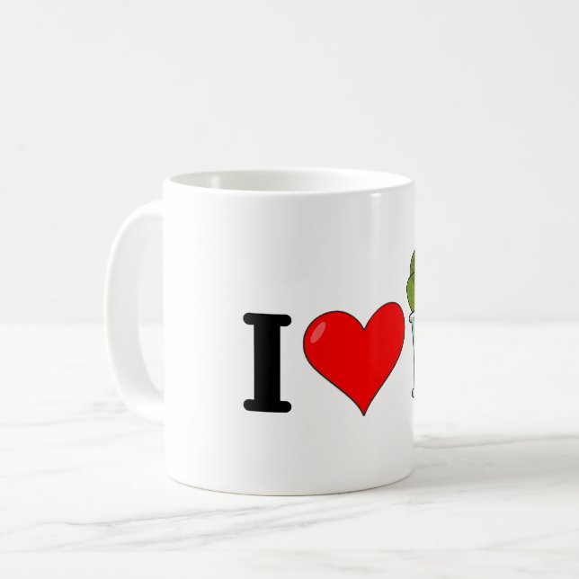 I Love Spinach Coffee Mug (Front Left)
