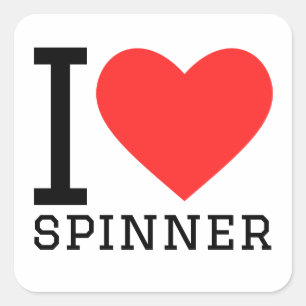 I love spinner square sticker