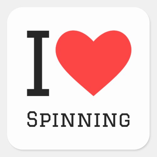 I love spinning square sticker