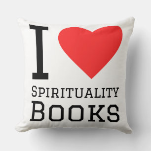I love spirituality book throw pillow