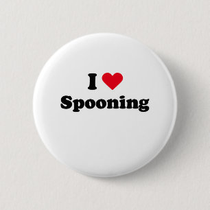 I love spooning pinback button