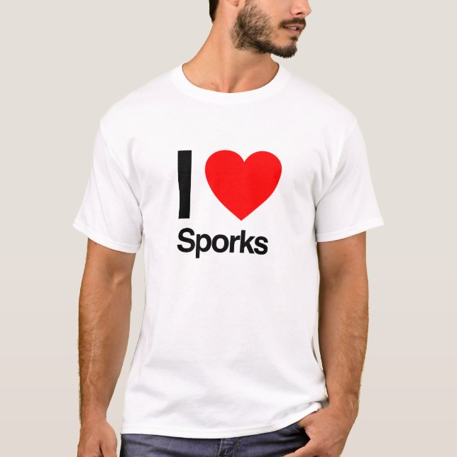 i love sporks T-Shirt (Front)