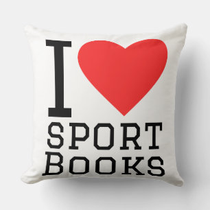 I love sport books throw pillow