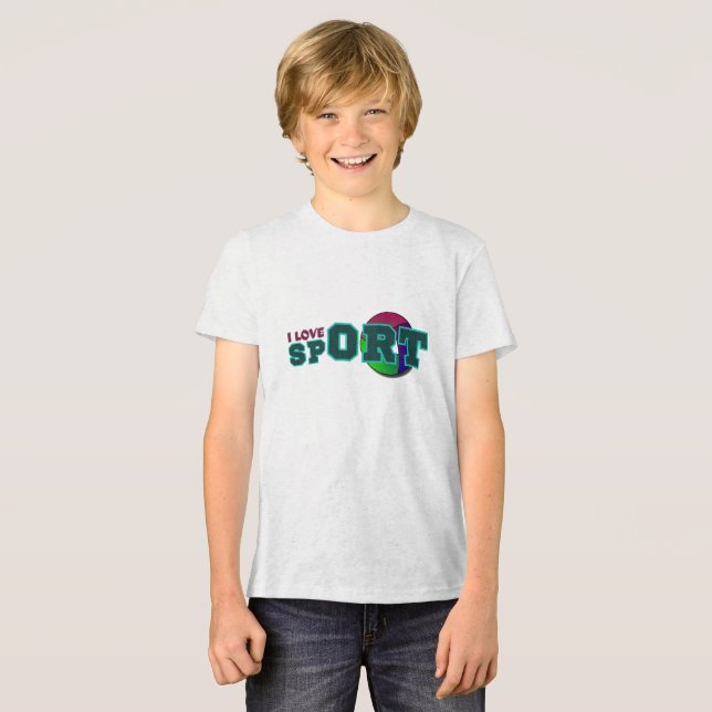 I Love Sport Tri-Blend Shirt (Front Full)