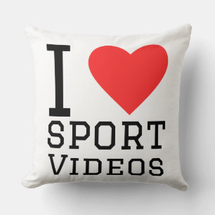 I love sport video throw pillow