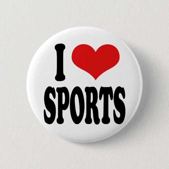 I Love Sports Button (Front)