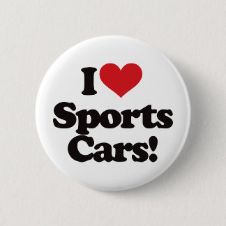 I Love Sports Cars! Pinback Button