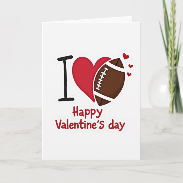 I Love Sports Valentine Card (Front)