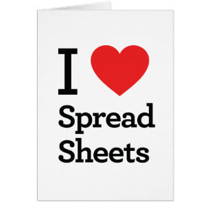 I Love Spreadsheets Cards