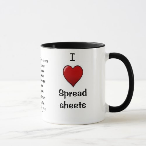 I Love Spreadsheets _ triple_sided mug