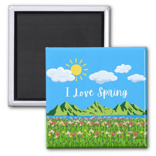 I Love Spring Magnet