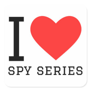 I love spy series square sticker