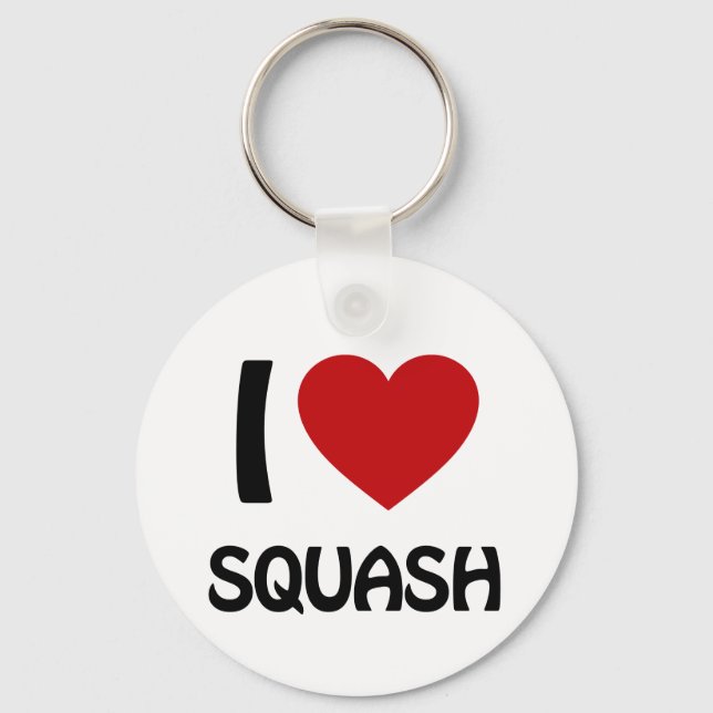 I love Squash Keychain (Front)