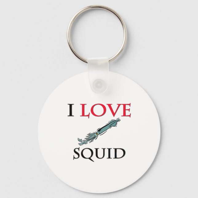 I Love Squid Keychain (Front)