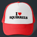 I LOVE SQUIRRELS TRUCKER HAT<br><div class="desc">I LOVE SQUIRRELS</div>