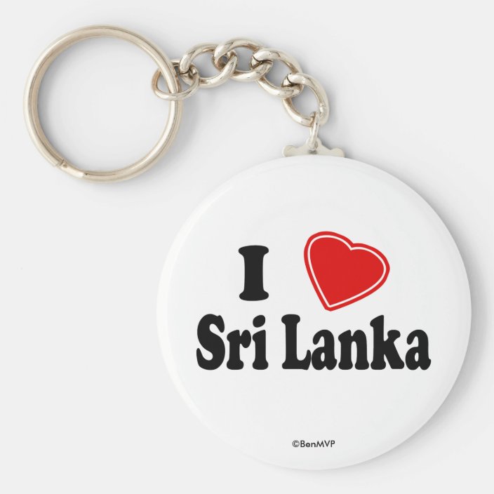 I Love Sri Lanka Keychain
