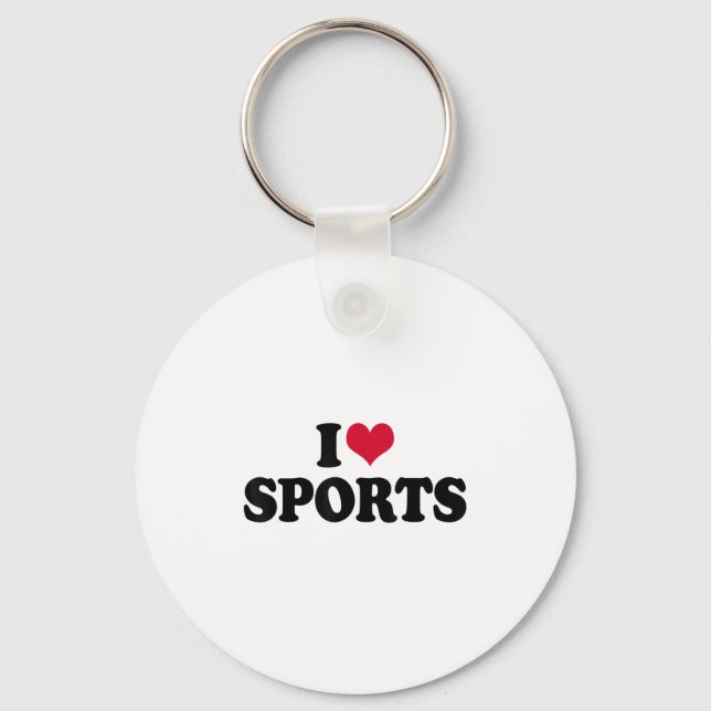 I Love Srts Fitness Motivation  Keychain (Front)