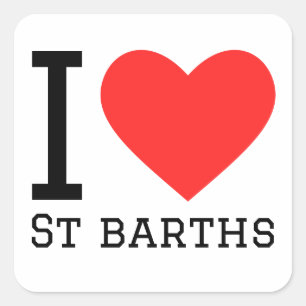 I love st barths  square sticker