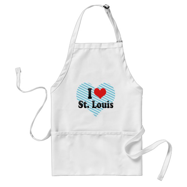I Love St. Louis Adult Apron (Front)