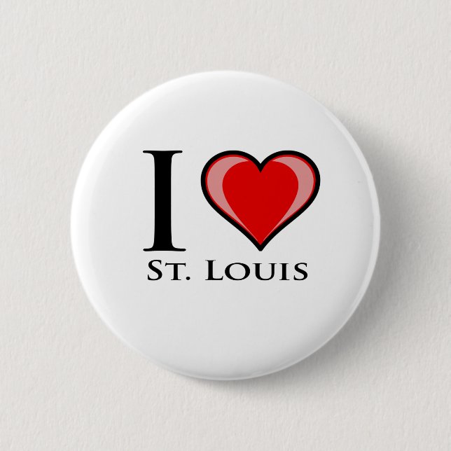 I Love St. Louis Pinback Button (Front)