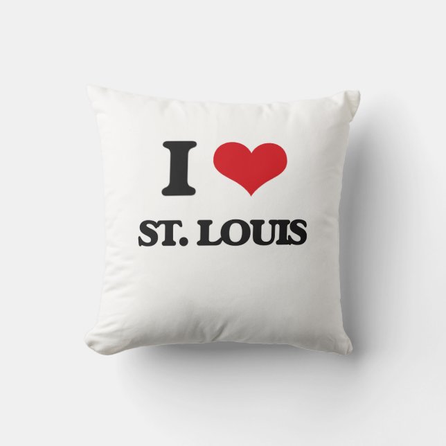 I love St. Louis Throw Pillow (Front)