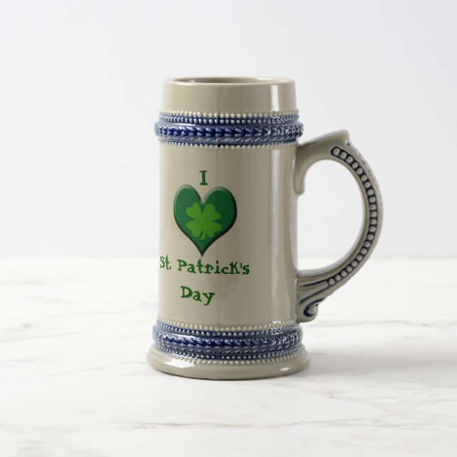 I Love St. Patrick's Day Beer Stein (Right)