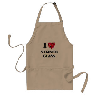 I Love Stained Glass Adult Apron