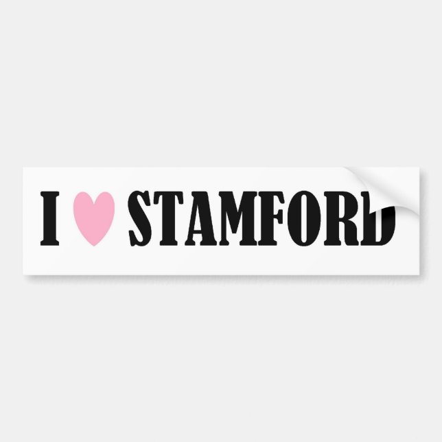 I LOVE STAMFORD BUMPER STICKER (Front)