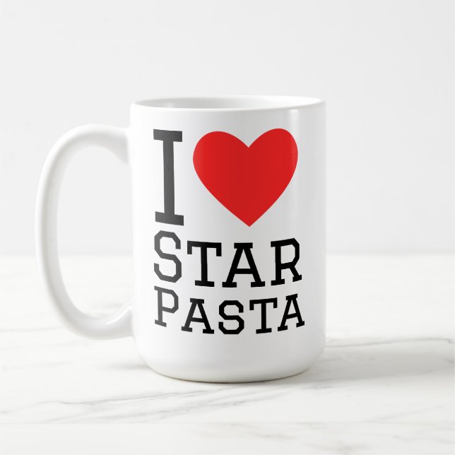 I love star pasta coffee mug (Left)