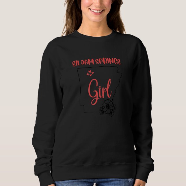 I Love State Of Arkansas Flower Outline Siloamspri Sweatshirt (Front)