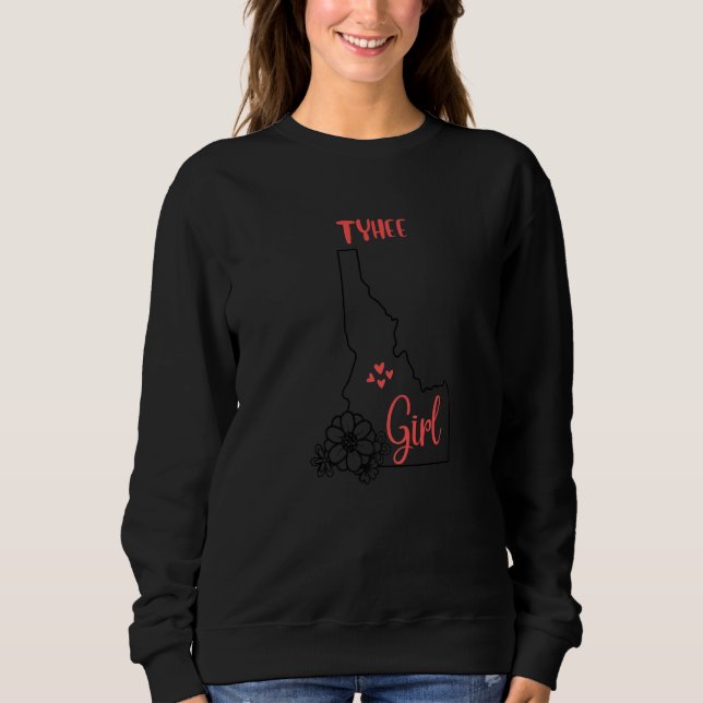 I Love State Of Idaho Flower Outline Tyhee City Gi Sweatshirt (Front)