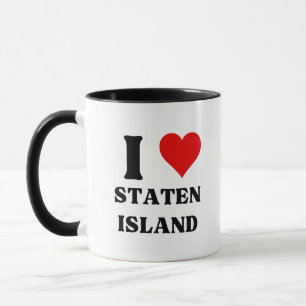 I Love Staten Island Heart Meme Funny Mug