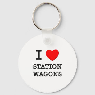 I Love Station Wagons Keychain