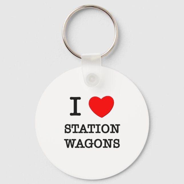 I Love Station Wagons Keychain (Front)