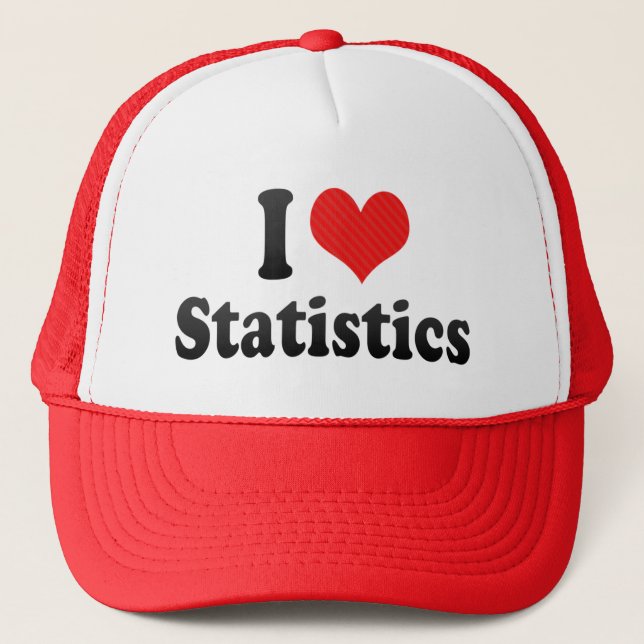 I Love Statistics Trucker Hat (Front)